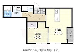 DOMANI鷹取 2階1LDKの間取り