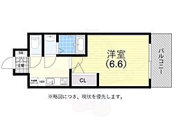 ソルテラスKOBE湊町 9階1Kの間取り