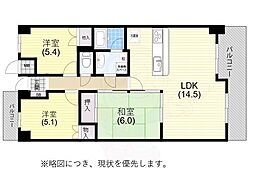 ロイヤルビブレ雲雀ケ丘 3LDKの間取図画像
