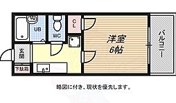 プレジデント77 1Kの間取図画像