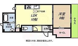 LS妙法寺 1LDKの間取図画像