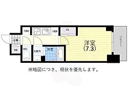 GENOVIA神戸湊川公園 1Kの間取図画像