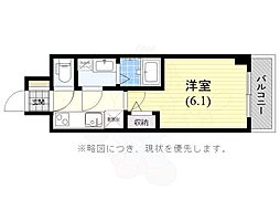 エスリードザ・ランドマーク神戸 1Kの間取図画像