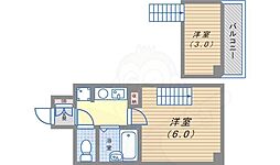 エステムコート神戸西 1Kの間取図画像