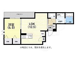 シャーメゾンK 1LDKの間取図画像