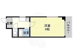 サンウィングス南森町 1Kの間取図画像