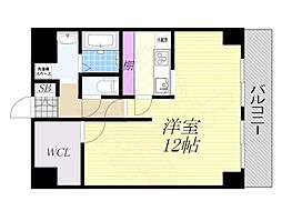 コンフォール・エスティオ 5階ワンルームの間取り