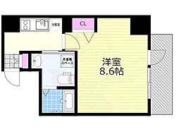 GRACENORTH西天満 1Kの間取図画像
