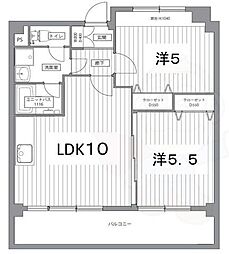 ハイグレードマンション鷺洲 2LDKの間取図画像