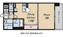 KAISEI梅田 1DKの間取図画像