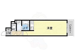 エスリード堂島 ワンルームの間取図画像