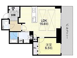 グランドメゾン新梅田タワーザクラブレジデンス 1LDKの間取図画像