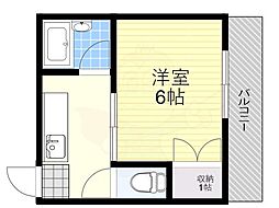 東洋プラザ桜の宮 1Kの間取図画像