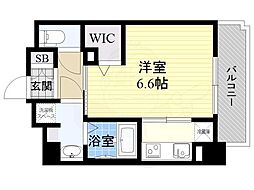 ミラージュパレス北梅田 1Kの間取図画像