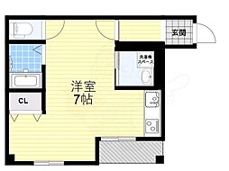 AKレジデンス ワンルームの間取図画像