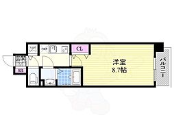 サムティ都島North 1Kの間取図画像