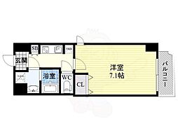 W-STYLE大阪天満宮 1Kの間取図画像