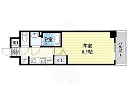 プレサンス梅田北ディア 1Kの間取図画像