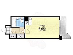 メロディーハイム中津3番館 ワンルームの間取図画像