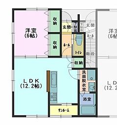 サンパレス白尾3 1LDKの間取図画像