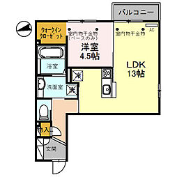 グランセレーネ 1LDKの間取図画像