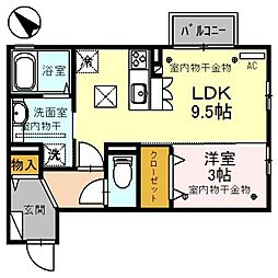 RecenteSEIWA 1LDKの間取図画像