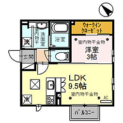 RecenteSEIWA 1LDKの間取図画像