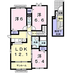 NY.ウエダ 3LDKの間取図画像