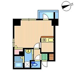 ミルフィーユ 1Kの間取図画像