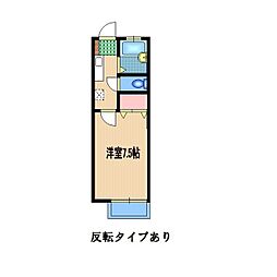 ローズパレス小林1 1Kの間取図画像