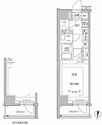 RELUXIA立石 9階1Kの間取り