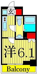 アーバンパークお花茶屋 3階1Kの間取り