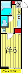 SEMIFUSA 3階1Kの間取り