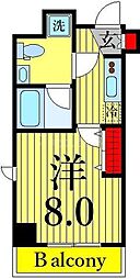 ルフレ　イムーブル北千住 2階1Kの間取り
