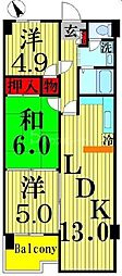 グランドハイム 4階3LDKの間取り