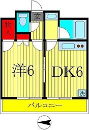 三宏ビル 4階1DKの間取り