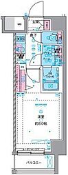 GENOVIA四ツ木 11階1Kの間取り