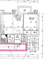 ハイスタンダード堀切 3階1LDKの間取り
