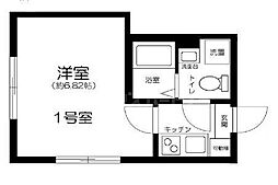 レジデンス青井 201 2階1Kの間取り