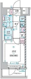 GENOVIA堀切菖蒲園 2階1Kの間取り