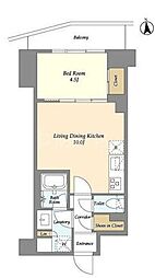 コンフォリア竹ノ塚イースト 7階1LDKの間取り