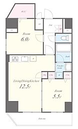 ｇｒａｎｄｅ　ｆａｒｅ 14階1SLDKの間取り