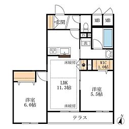 間取図画像 2LDK