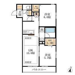間取図画像 2LDK