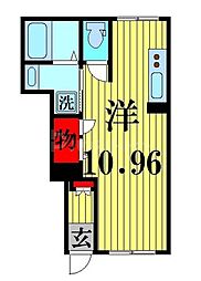 リヒトハイム ワンルームの間取図画像