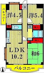 リレント谷塚 3DKの間取図画像