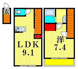 カインドネス柴又 1LDKの間取図画像