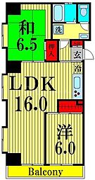亀有レジデンス 3LDKの間取図画像