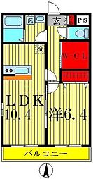 ハイデンス 1LDKの間取図画像