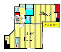 LCヒルズ 1LDKの間取図画像